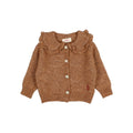 Buho Ruffle brown baby cardigan