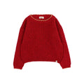Buho Textured knit red sweater