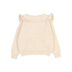 Buho Ruffle ecru cardigan