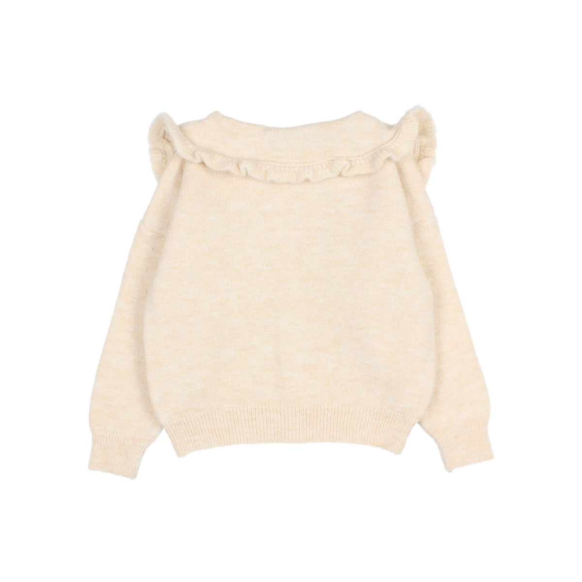 Buho Ruffle ecru cardigan