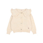 Buho Ruffle ecru cardigan