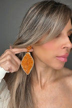 Crystal Leaf Statement Earring