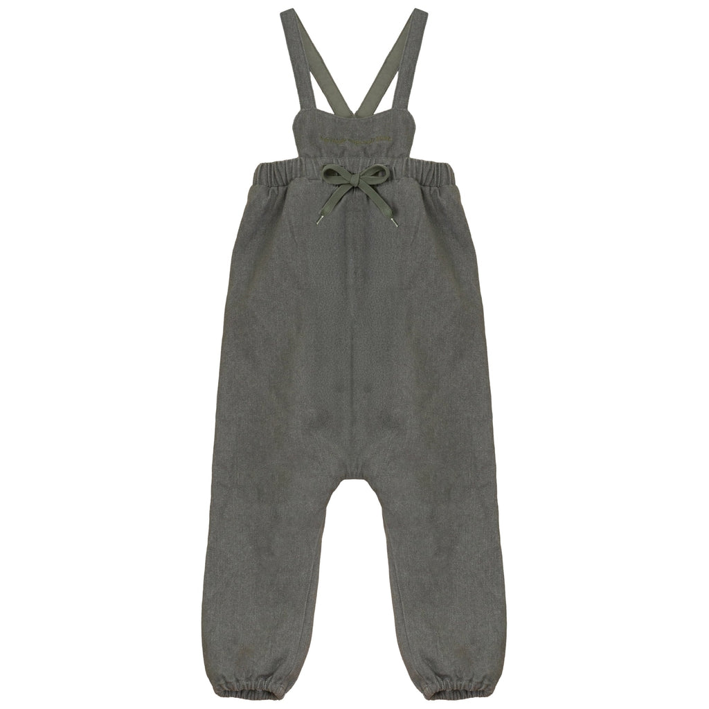 Calla Lili Heritage green strap bow overall