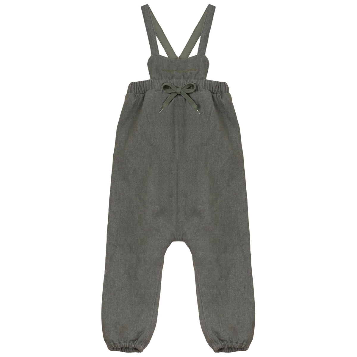 Calla Lili Heritage green strap bow overall