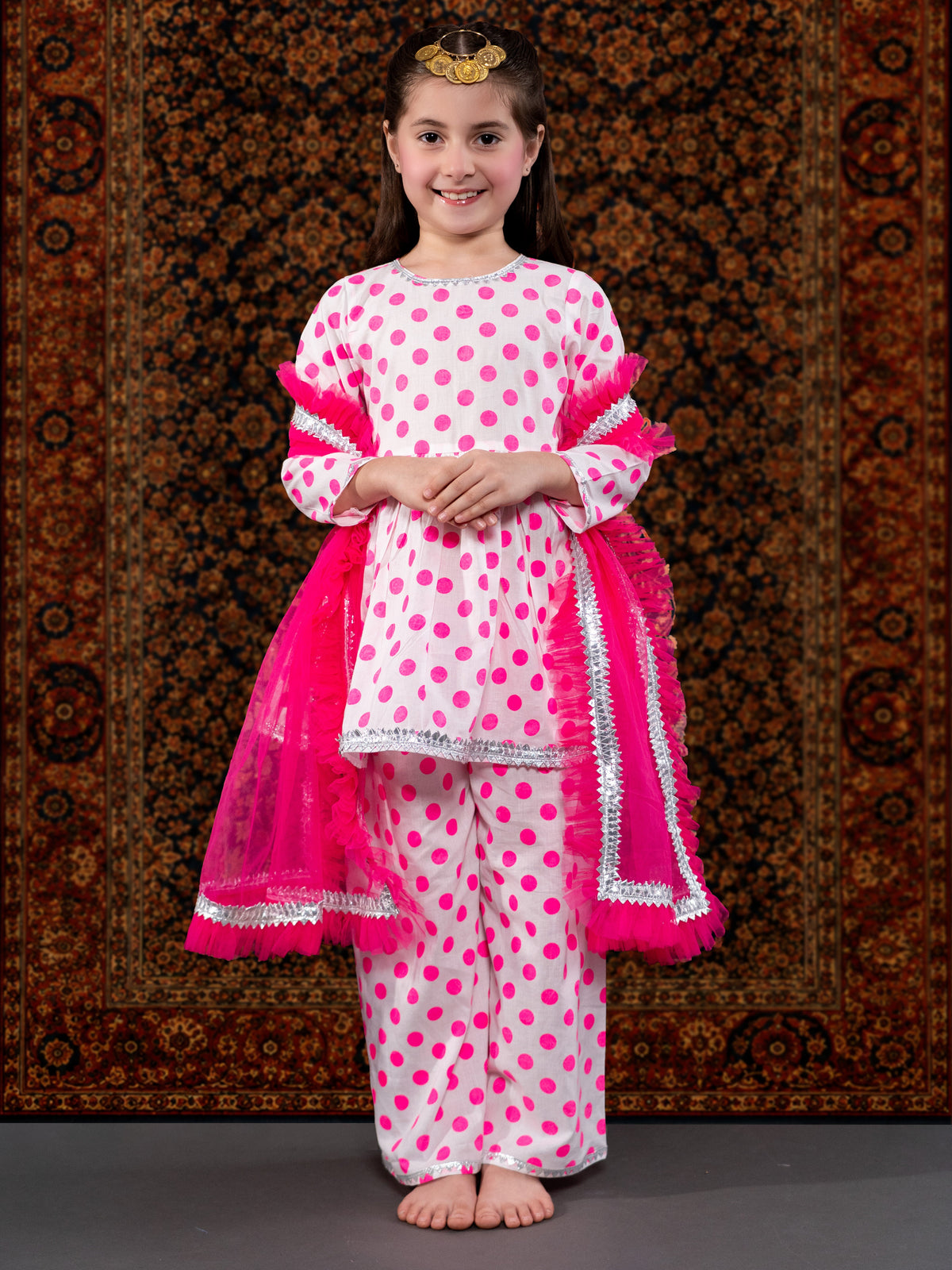 PINK POLKA SUIT SET