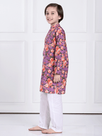 Sam - Purple Floral Kurta Pajama Set