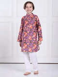 Sam - Purple Floral Kurta Pajama Set