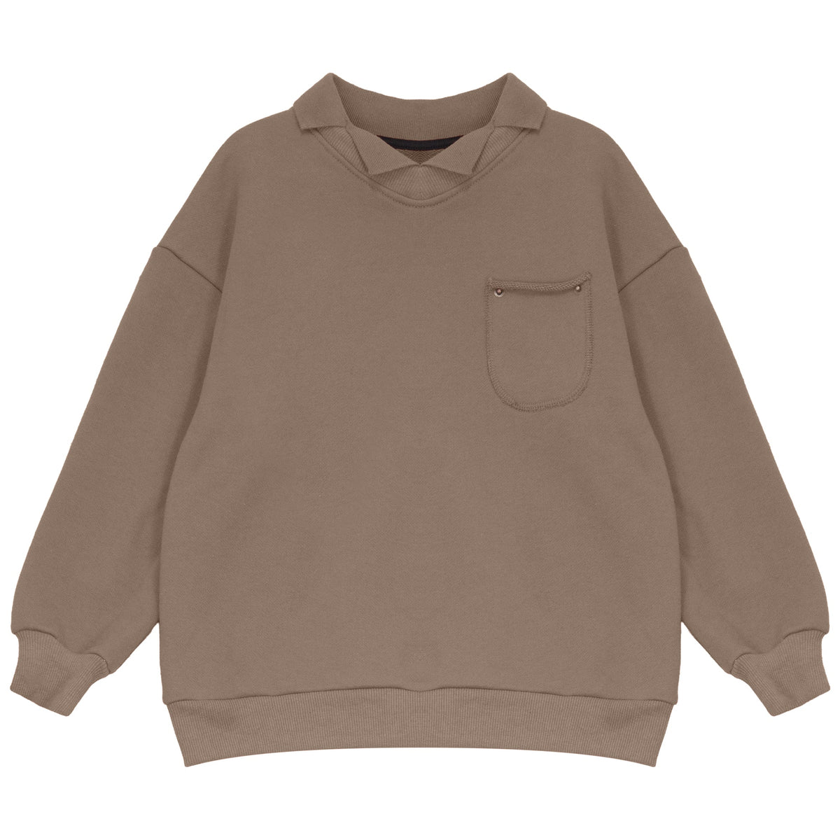 Calla Lili Collar taupe sweatshirt