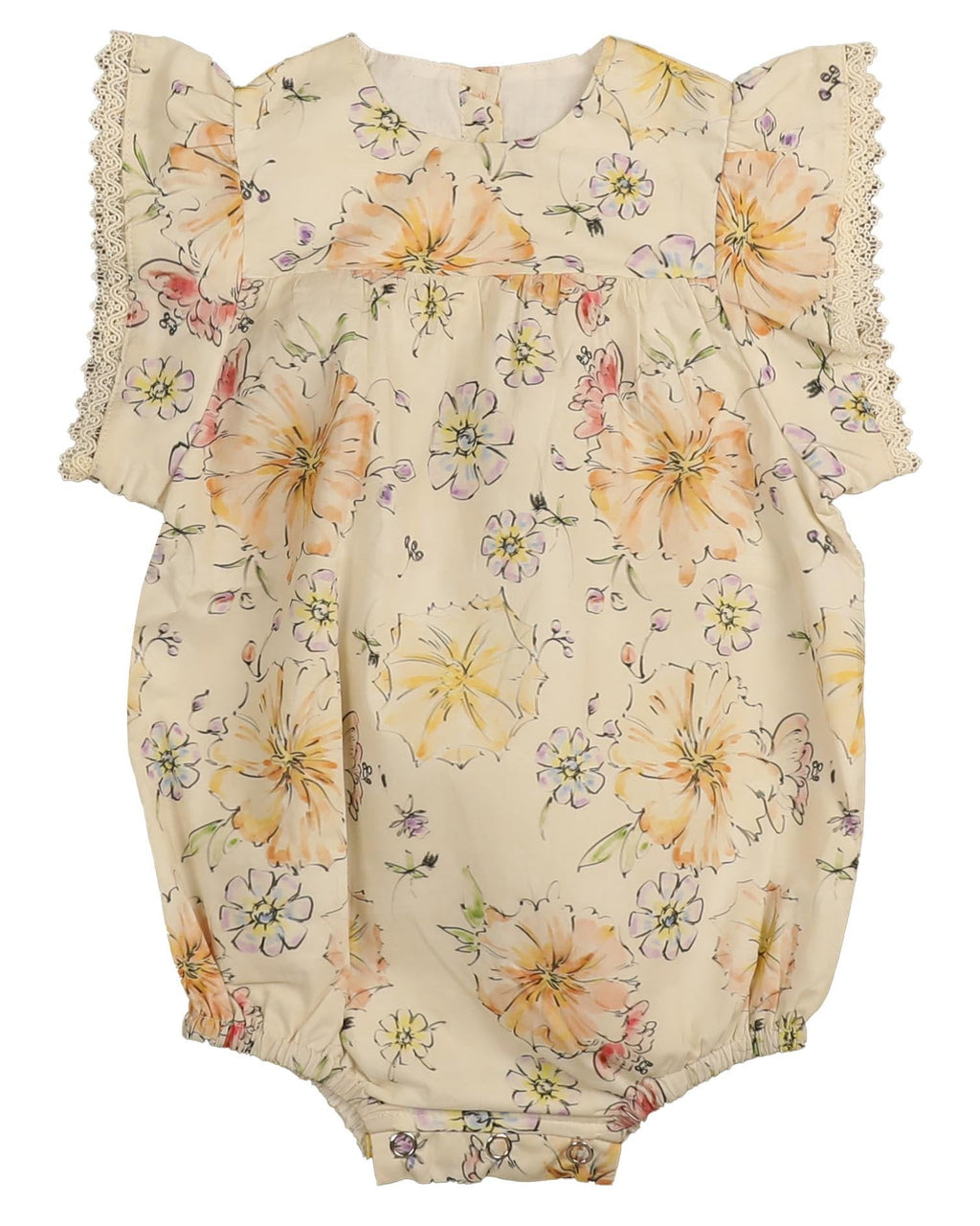 Belati Floral yellow romper