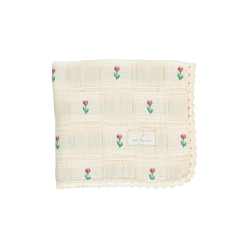 Bebe Organic Sand Belle Tulip Patchwork Blanket