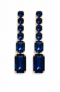 Blue Statement Gemstone Drop Earrings