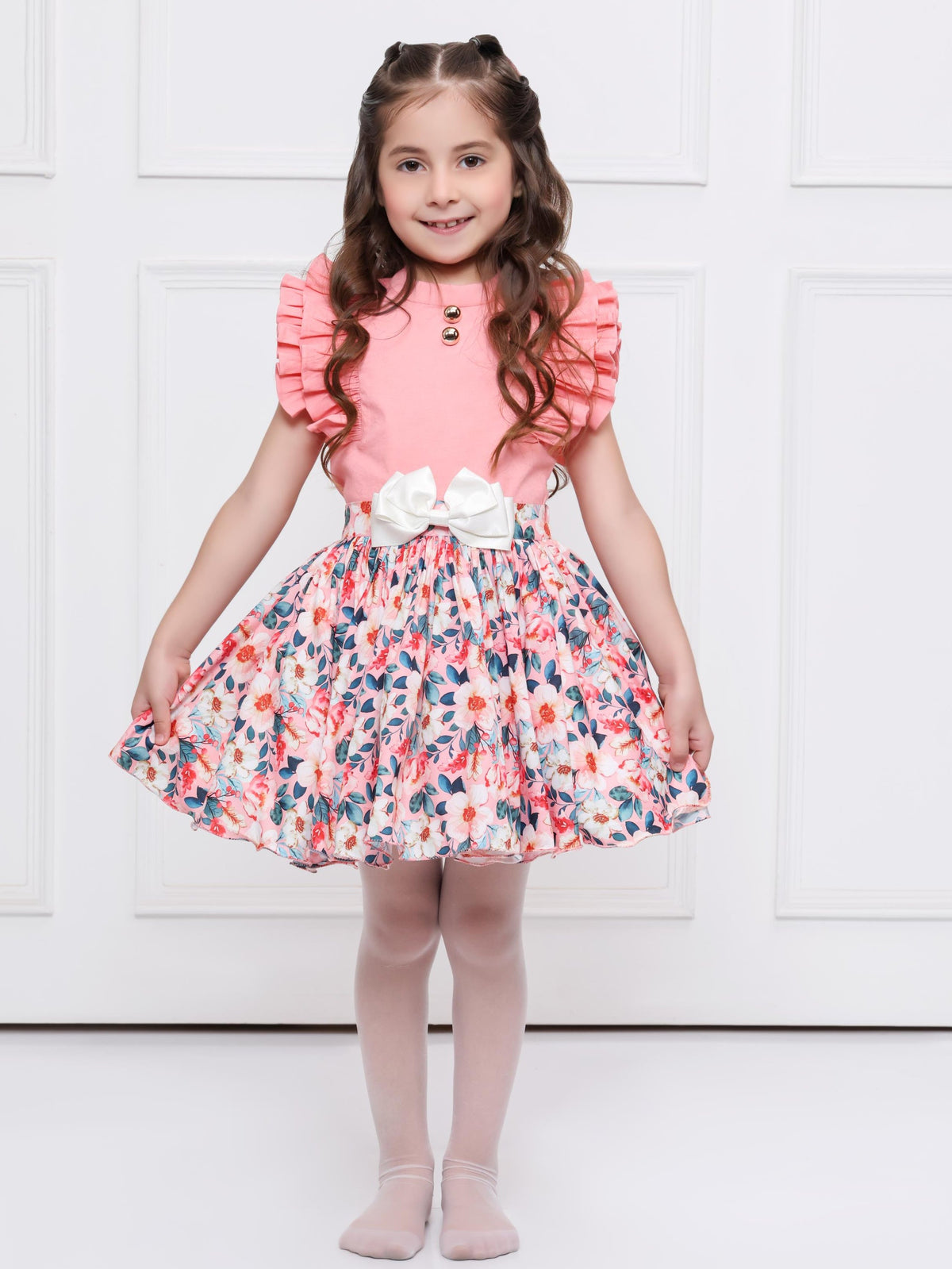Peach skirt set