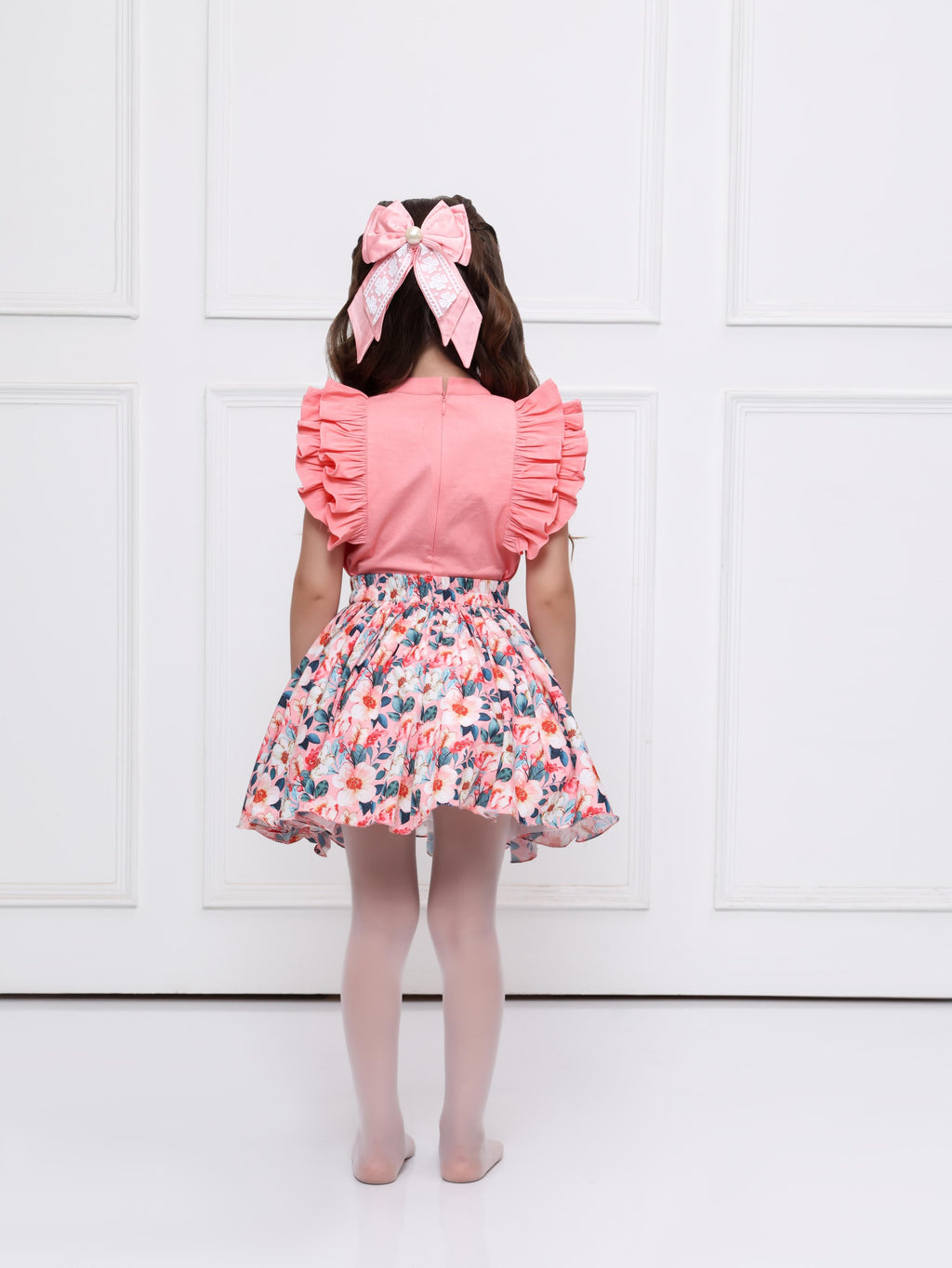 Peach skirt set
