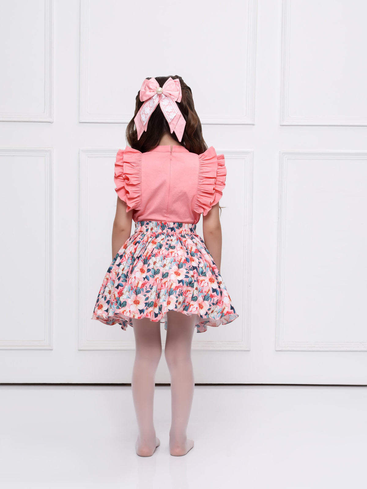Peach skirt set