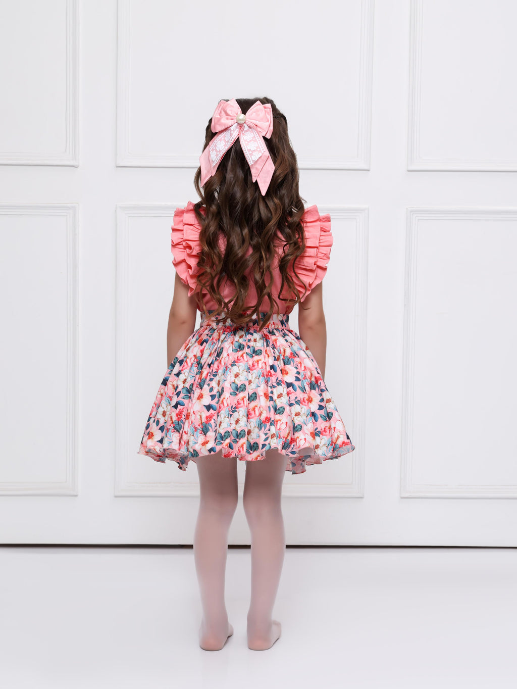 Peach skirt set