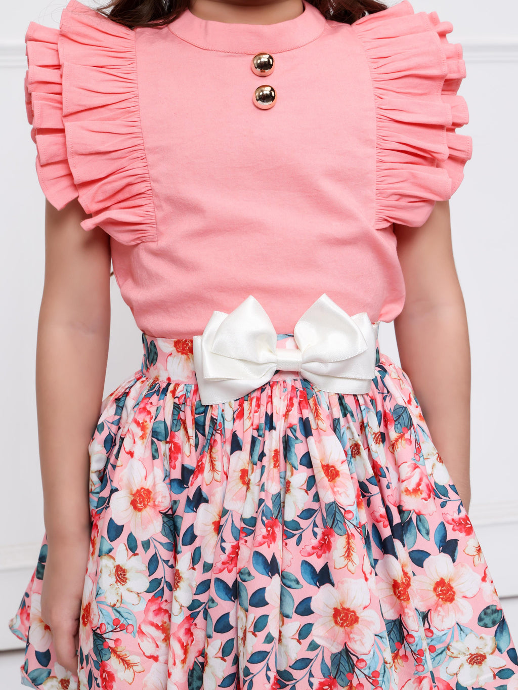Peach skirt set