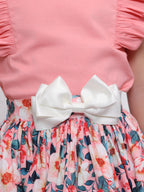 Peach skirt set