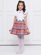 Orange skirt set
