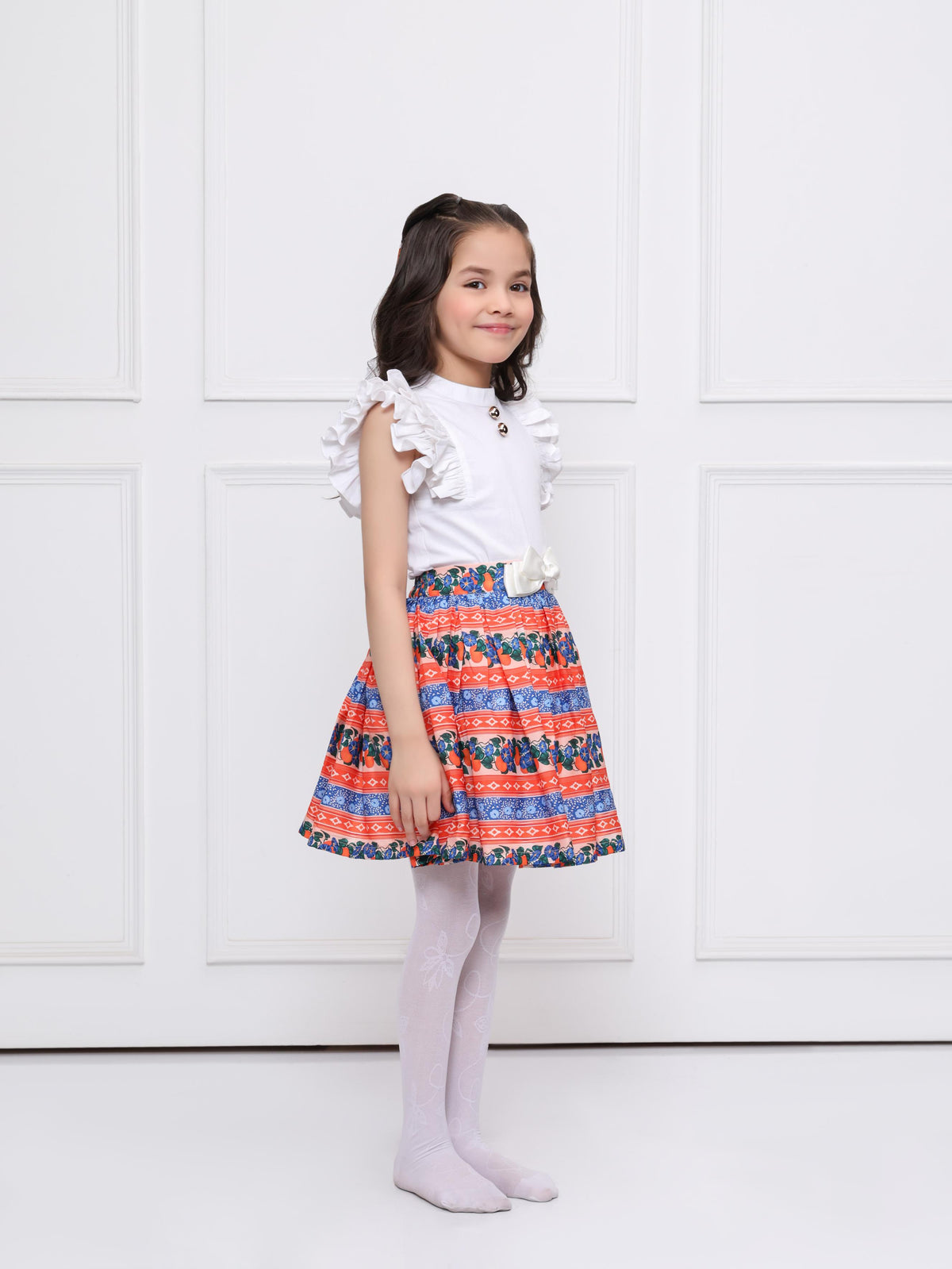 Orange skirt set