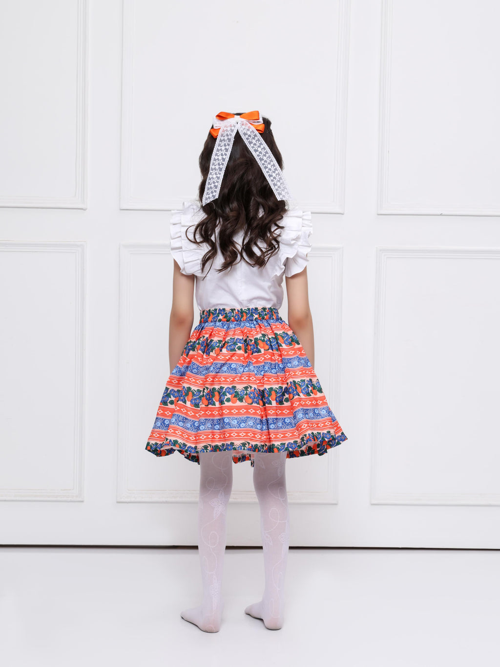 Orange skirt set