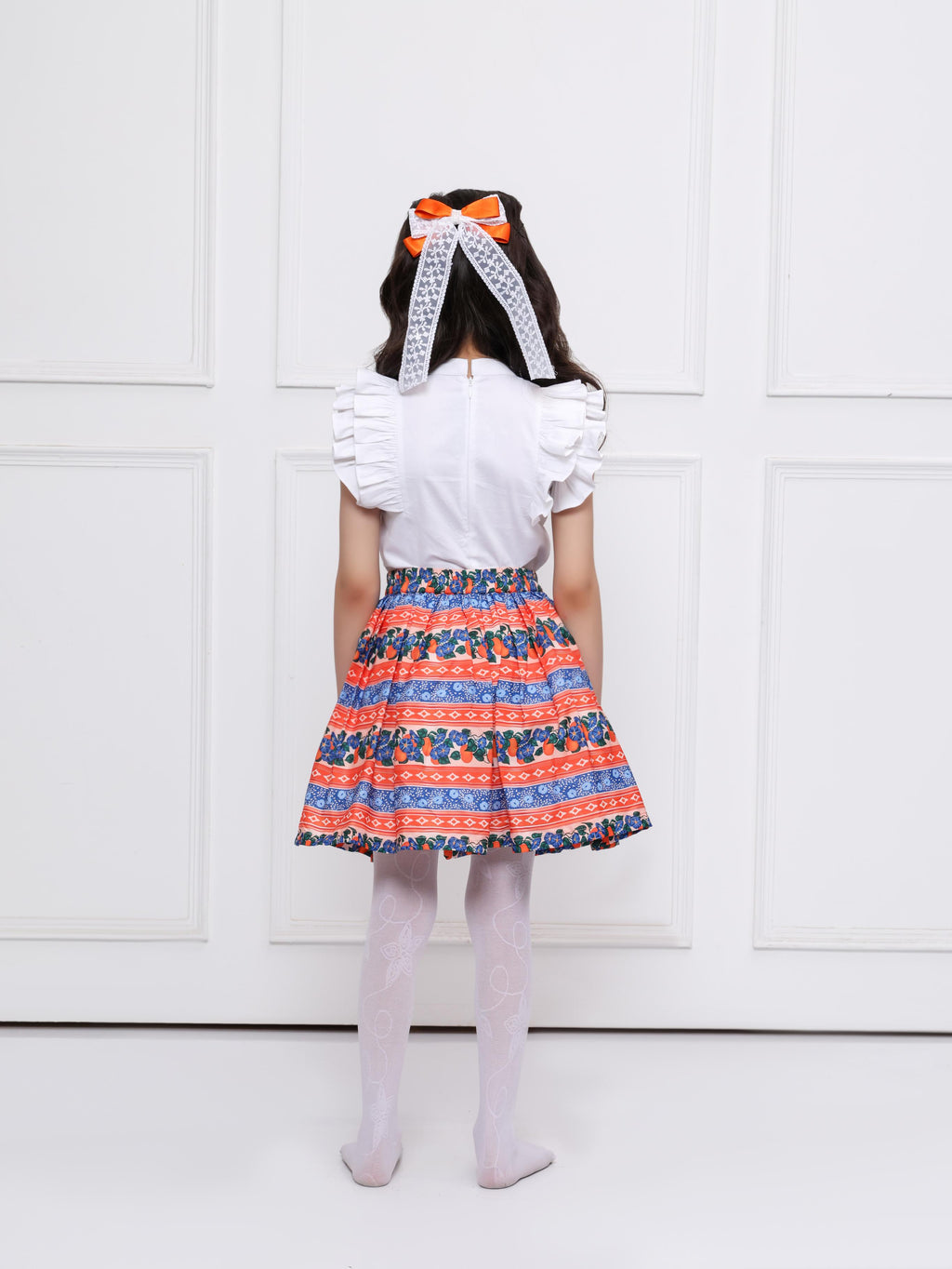 Orange skirt set