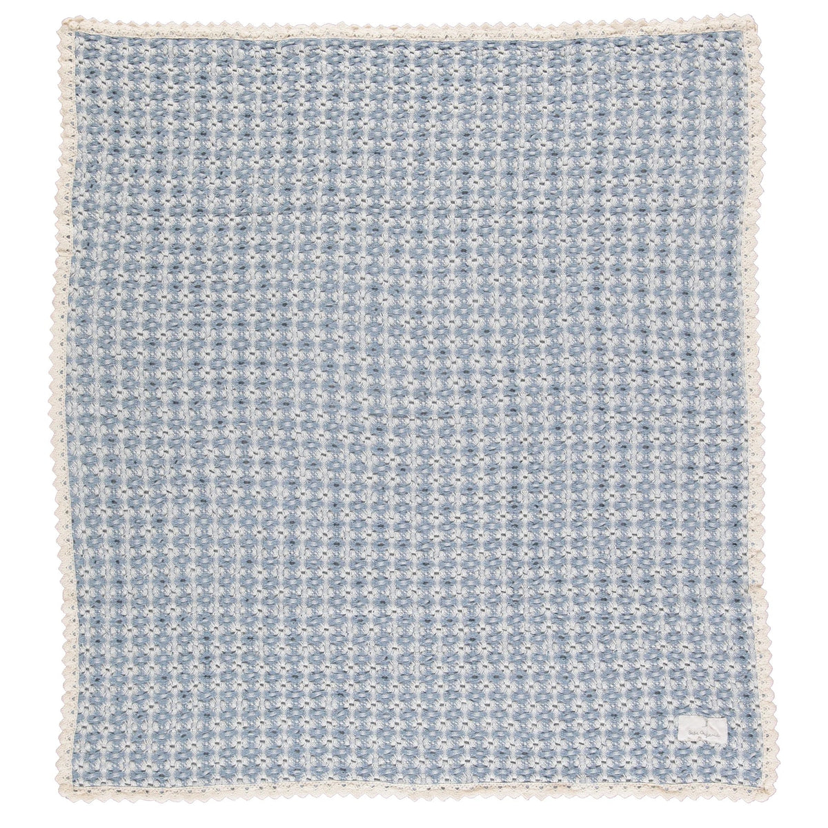 Bebe Organic Blue Crochet Blanket