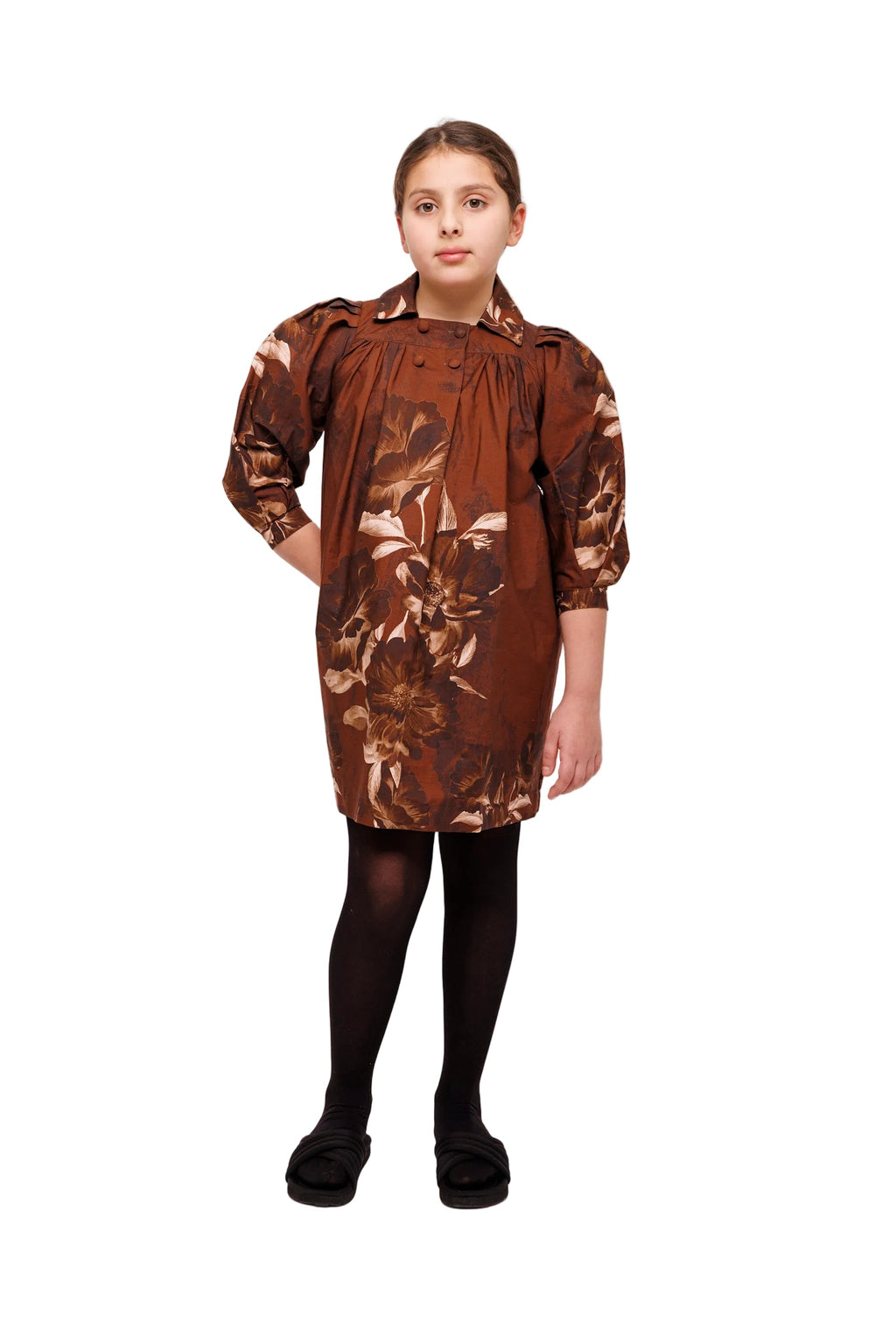 Christina Rohde Brown floral dress