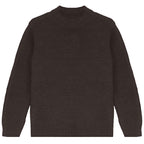 Calla Lili Embossed brown mock sweater