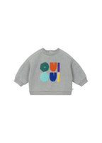 Arsene OUI sherpa grey baby sweatshirt