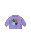 Arsene OUI sherpa violet baby sweatshirt