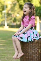 PINK BLUE SKIRT (SKIRT ONLY)