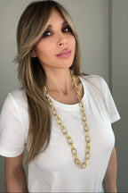 Crystal Chain Link Necklace