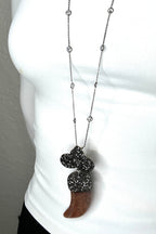 Amber Horn Crystal Pendant