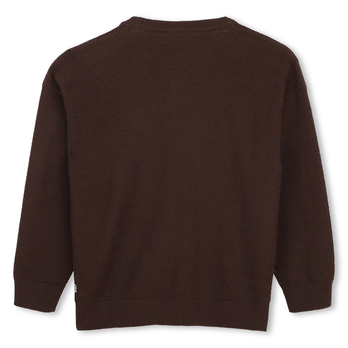 Boss Wavy knit brown sweater