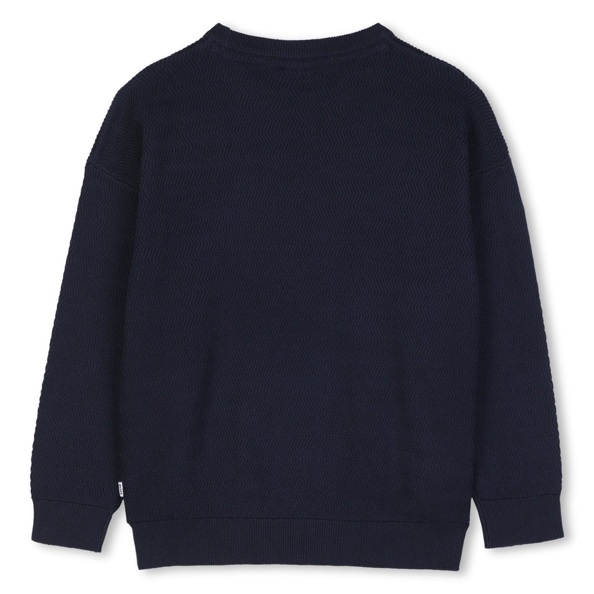Boss Wavy knit navy sweater