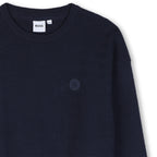 Boss Wavy knit navy sweater