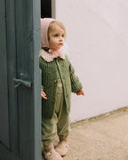 Buho Marled Green knit baby cardigan