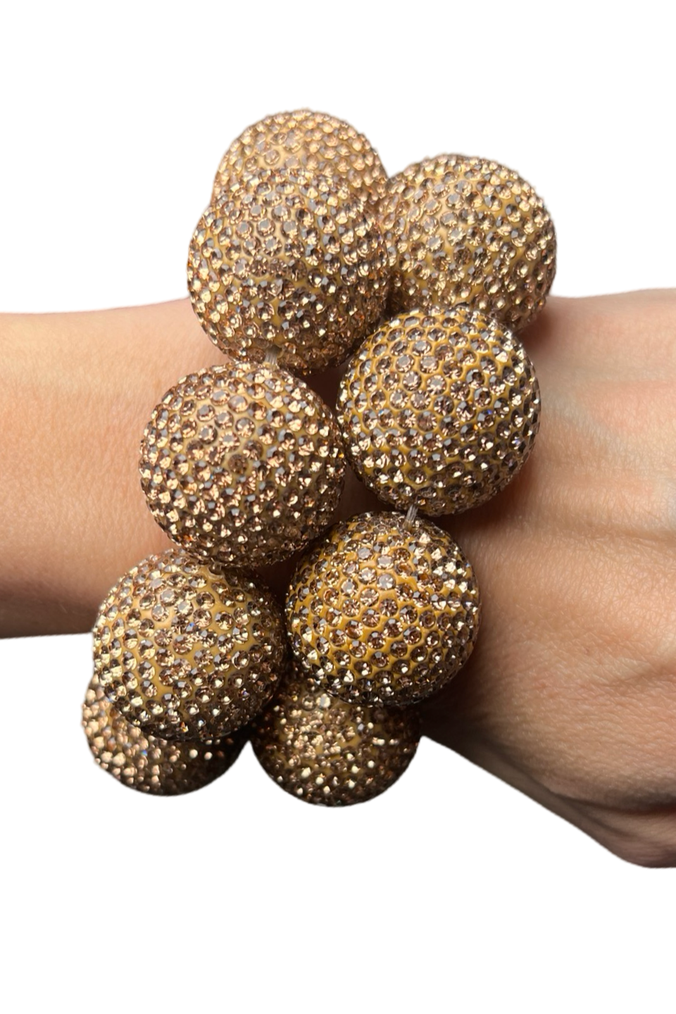 Crystal Sphere Stretch Statement Bracelet