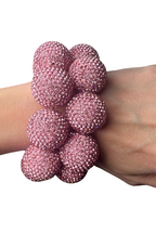 Crystal Sphere Stretch Statement Bracelet