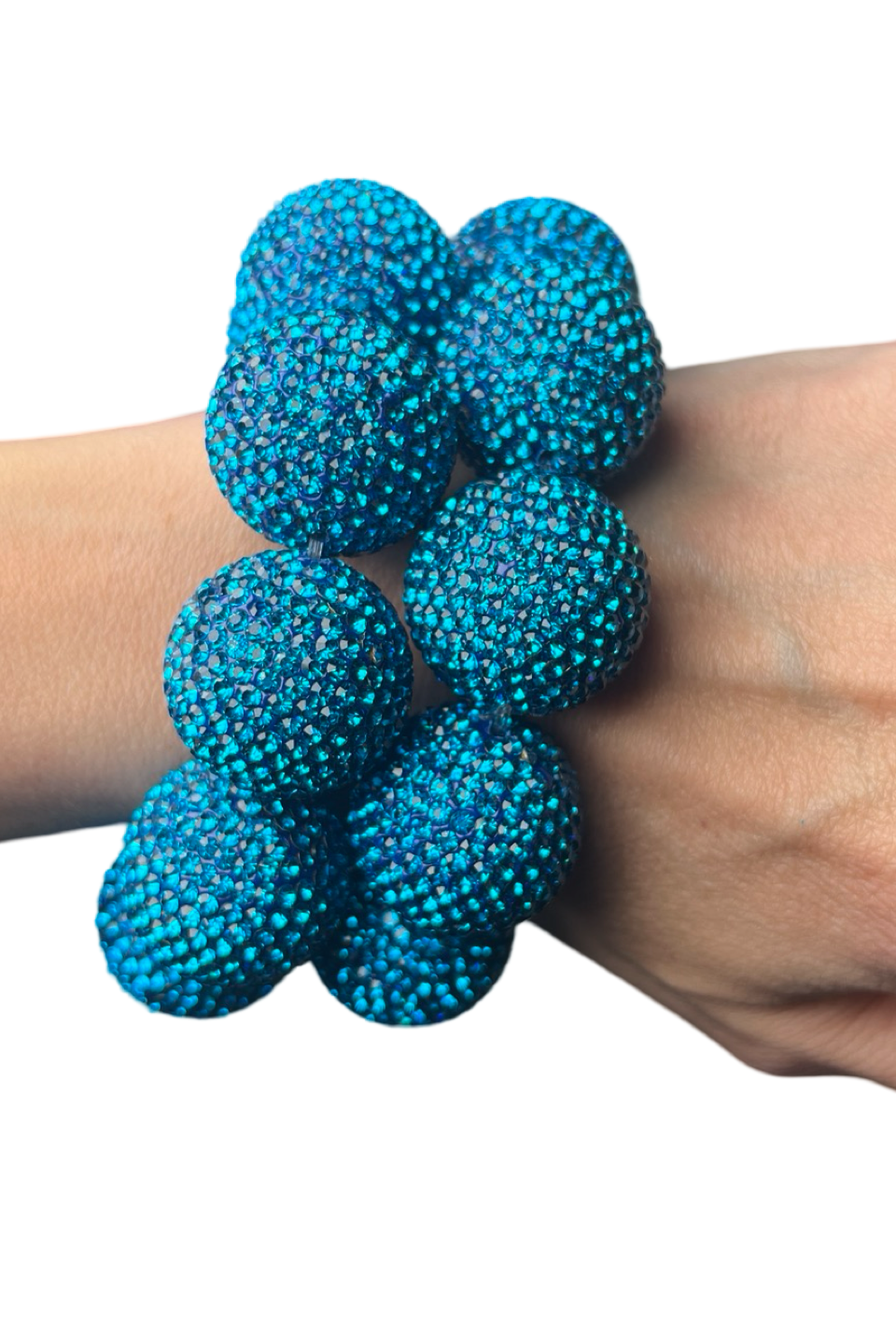 Crystal Sphere Stretch Statement Bracelet