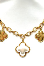 Clover Pearl Charm Necklace