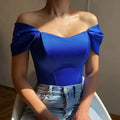 Lunara Elegant Satin Blouse – Silky Smooth Finish, Lightweight Women's Top | Blue, Apricot | S–L