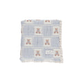 Bebe Organic Teddy blue patchwork blanket