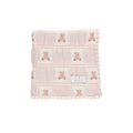 Bebe Organic Teddy mauve patchwork blanket
