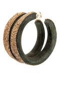Champagne Crystal Large Hoops