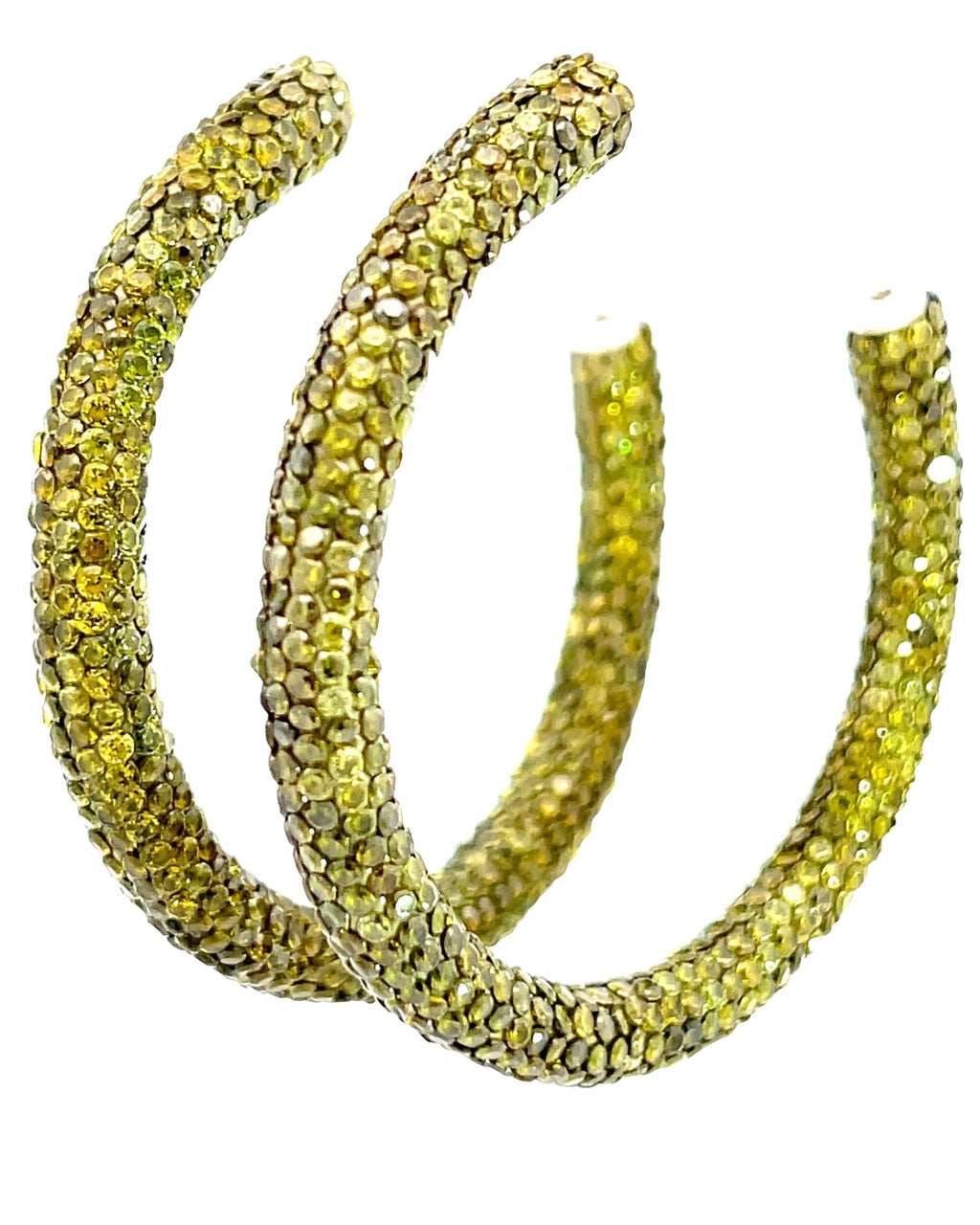 Crystal 925 Sterling Silver Hoops