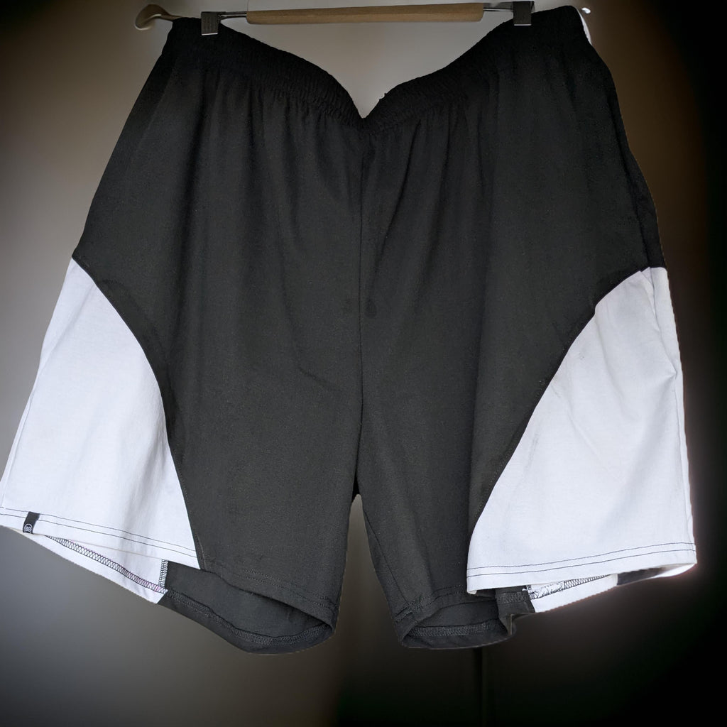 Black & White Cotton Shorts
