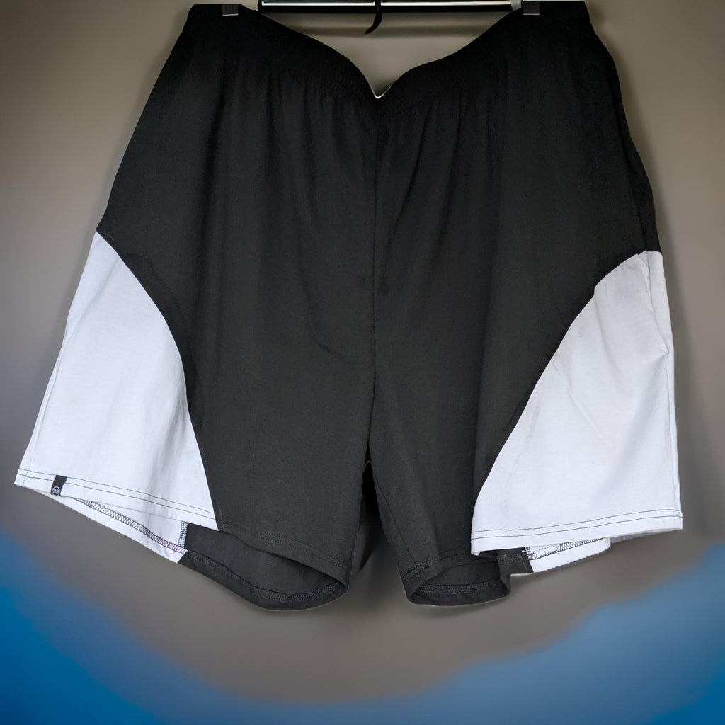Black & White Cotton Shorts