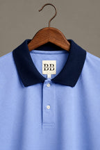 Belmont Blue Collar Polo (Premium Cotton Blend)