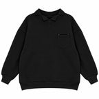 Calla Lili Collar black sweatshirt